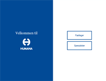 Tablet Screenshot of humana.no