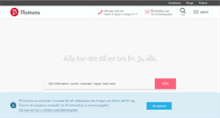 Desktop Screenshot of humana.se